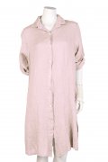skjortkläning 100% lin plus rosa