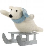 woolen-decoration-polar-bear