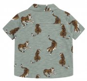 Hust-&-Claire-kortärmad-skjorta-baby-tigrar-grön-ekologisk-bomull