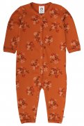 barnkläder-bodysuit-pyjamas-blommor-rost-green-cotton