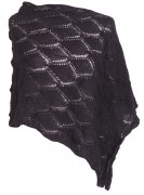 Lace knitted poncho graphite