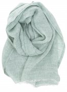 Lapuan-kankurit-scarf-lin-lempi-melange-green-naturmaterial-linne-ljus-turkos-vit-sjal
