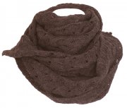 Wool scarf traiangle dark brown