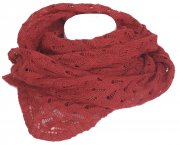 Wool scarf traiangle dark red
