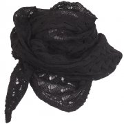 Wool scarf traiangle black