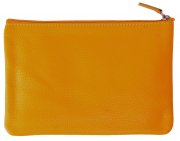 Clutch bag yellow leather